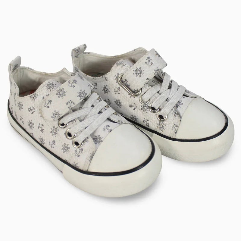 Our kids Boys Leather Sneakers – Anchors Details - Image 1
