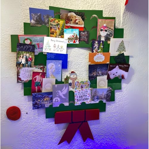 JUMBL Christmas Decoration Wonder Wreath Jumbo (44" X 36") Card & Photo Display Holder. for Home, Work, Schools, Party. Great Way to Go Down Memory Lane. - Image 5