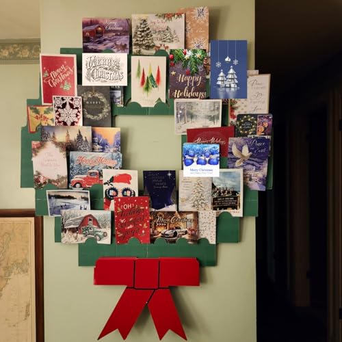 JUMBL Christmas Decoration Wonder Wreath Jumbo (44" X 36") Card & Photo Display Holder. for Home, Work, Schools, Party. Great Way to Go Down Memory Lane. - Image 4