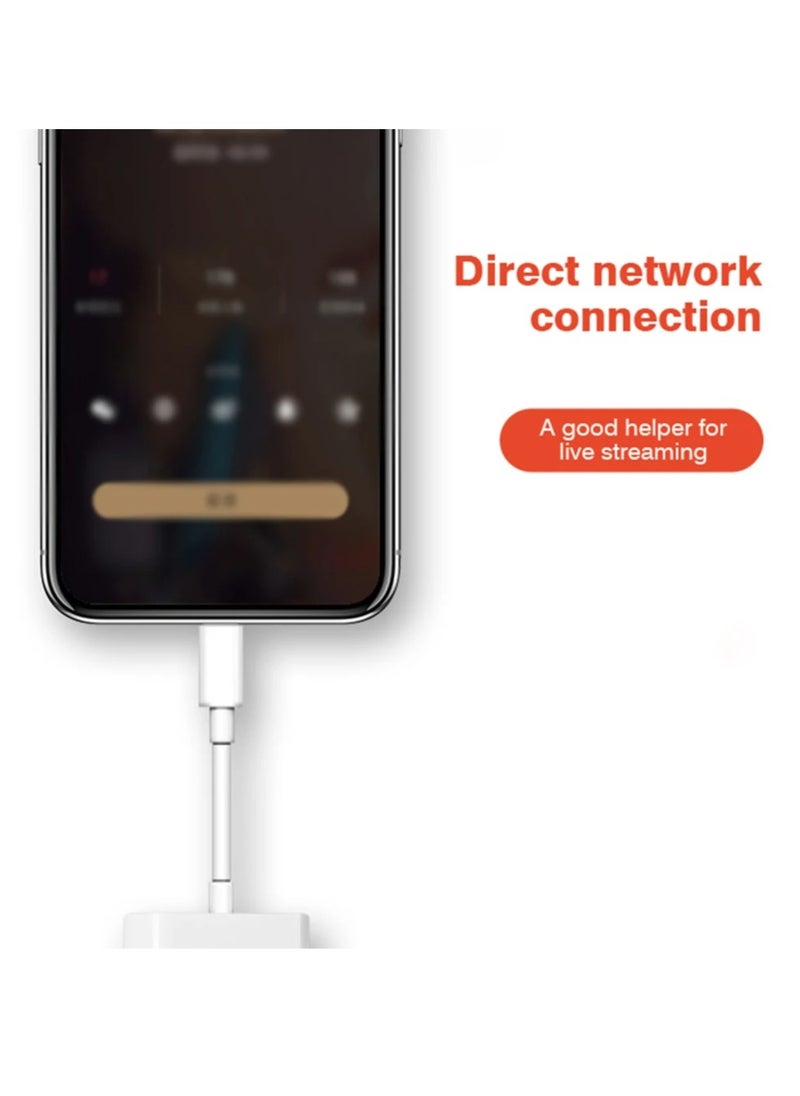 Generic Lightning To Ethernet Adapter, Ethernet High Speed Lan Network Adapter With Charging Port, Fast Stable Ethernet OTG Adapter Lan Wired Network Cable For Iphone 14 13 12 11 Pro Max, (White)  - Image 2