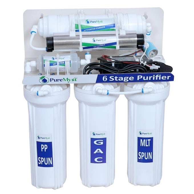 6 STAGE GRAVITY WATER PURIFIER NO RO NEEDED PERFECT FOR MUNICIPAL CORPORATION OR RIVER WATER ACTIVATED CARBON UV UF NO TDS REDUCTION