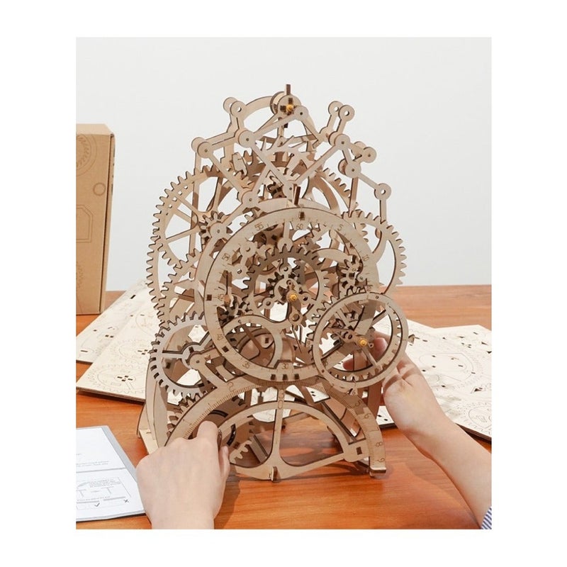 3D Wooden Pendulum Clock - Image 1