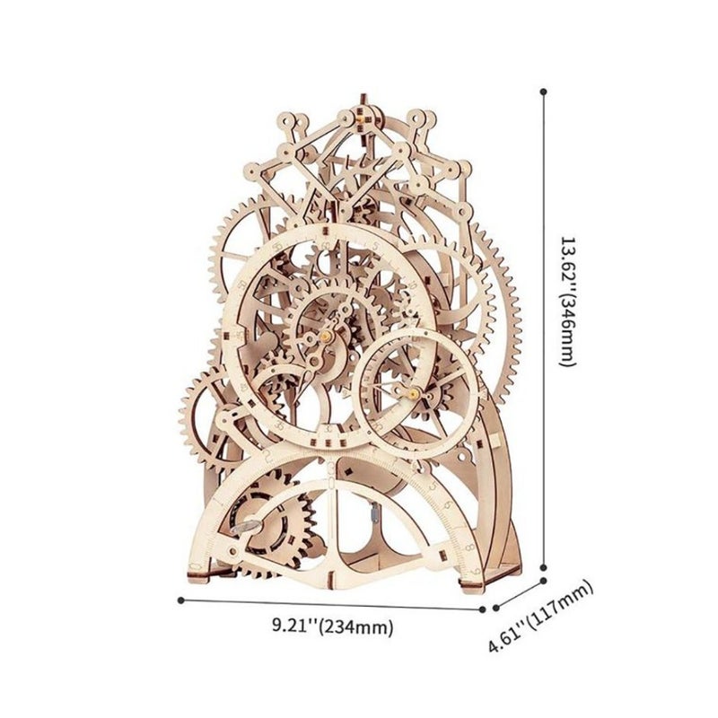 3D Wooden Pendulum Clock - Image 3