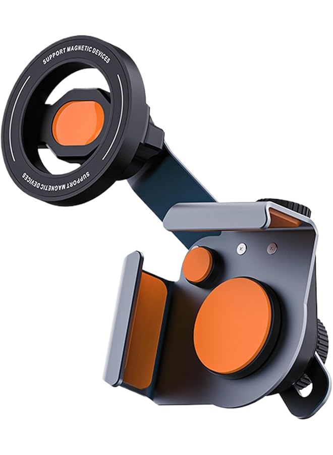 S-TOP Car Phone Holder - 360° Rotating Magnetic Car Phone Mount, Universal Dashboard Phone Holder for Car with Strong Grip (Black) - Image 1