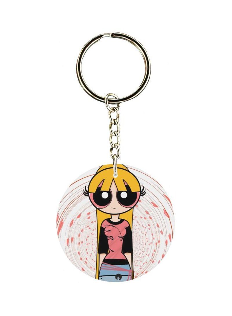 Power Puff Girl Printed Keychain