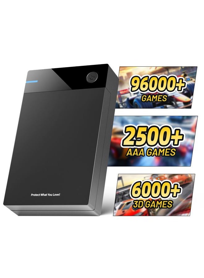 KINHANK 12T External Hdd With 96,000+ Classic Games,Retro Game Hard Drive Include 6000+ 3D Games, Usb 3.0, 12Tb Portable Disk Console For Win 7/8/10/11,Gift Friend - Image 1