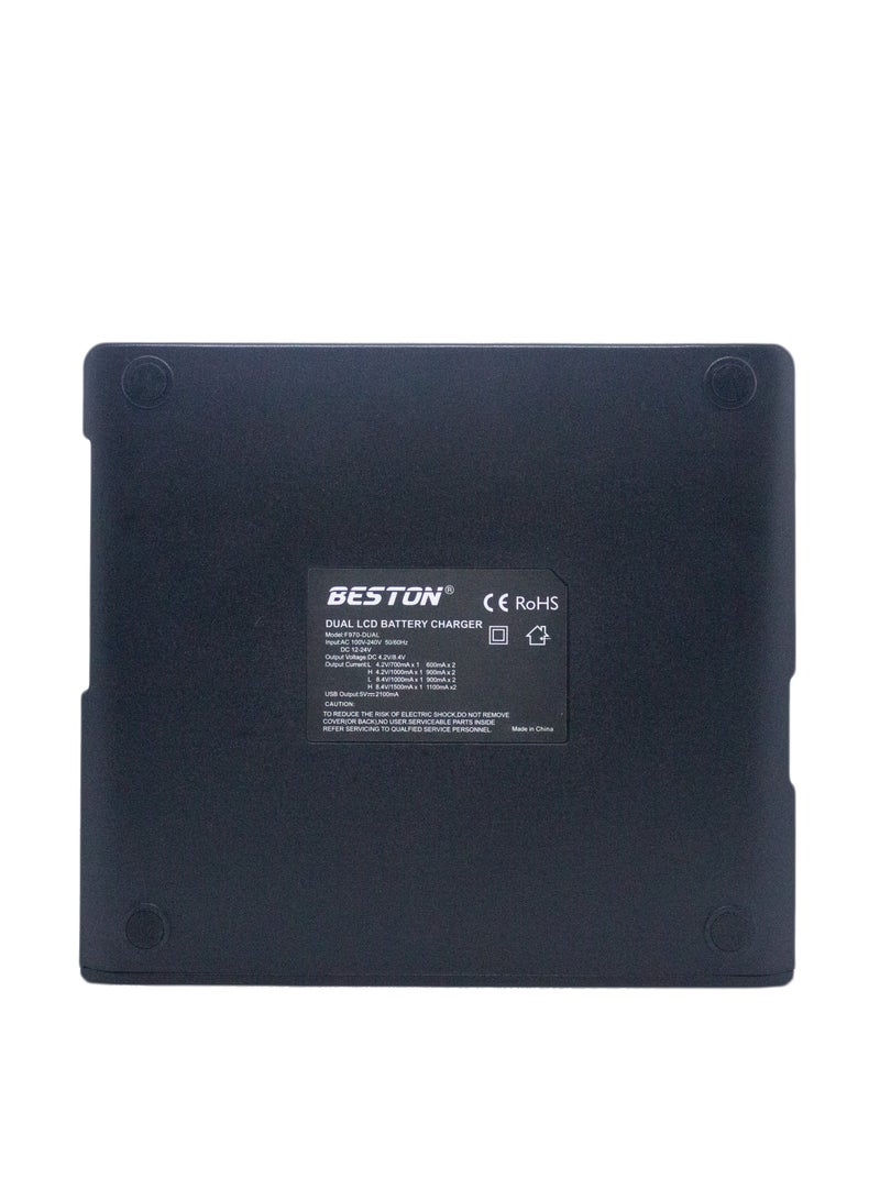 BESTON Beston Charger Double Port for Sony F970: Dual-port charger for Sony F970 batteries, offering flexibility and convenience for Sony camera users. - Image 4