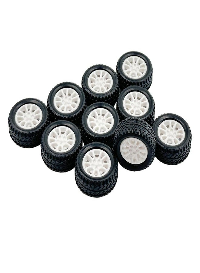 URIMPAVIDO 10pcs Toy Car Wheels 20mm Rubber Tire for DIY Model Accessories - Image 1