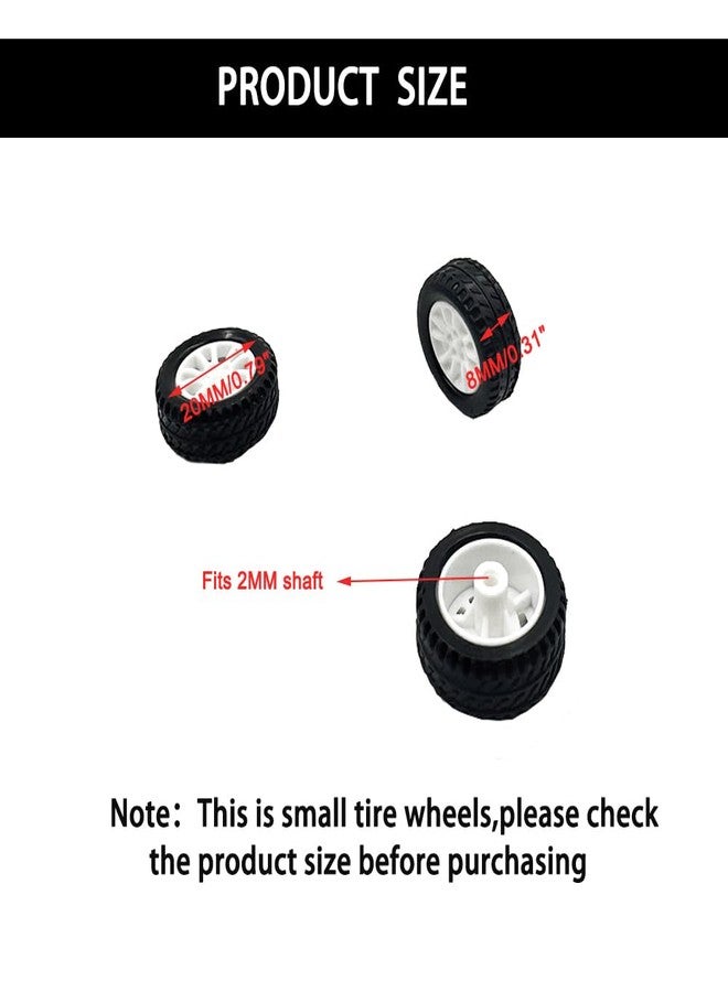 URIMPAVIDO 10pcs Toy Car Wheels 20mm Rubber Tire for DIY Model Accessories - Image 2