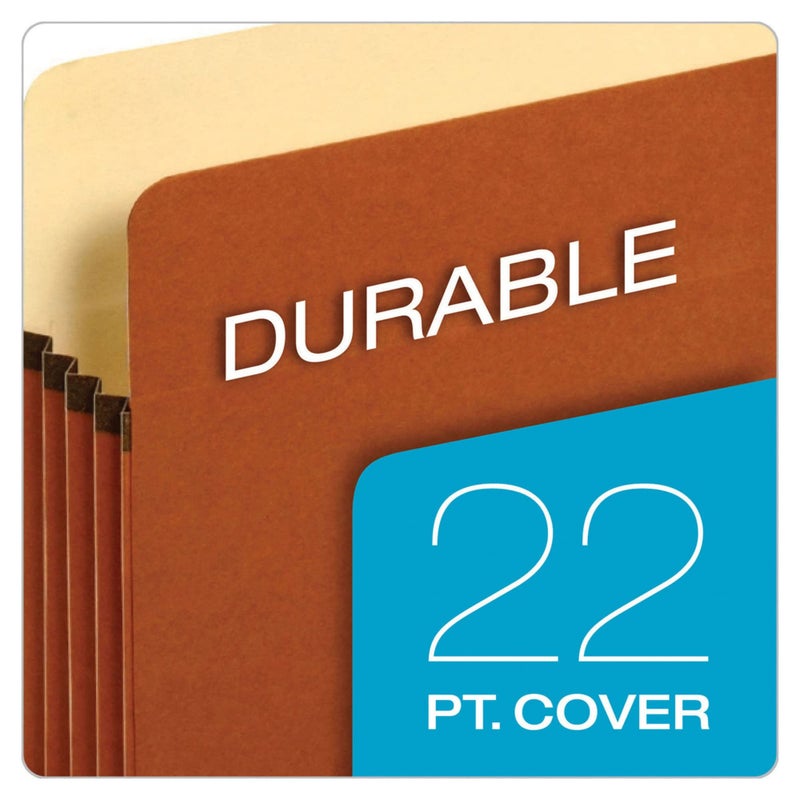 Pendaflex Expanding File Pockets, Letter Size, 5.25" Expansion, Reinforced with DuPontâ„¢ TyvekÂ® Material, Redrope, 10 per Box (1534G-OX) - Image 2