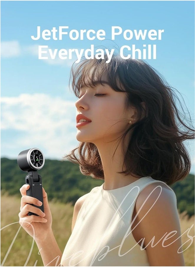 Bukela Personal Portable Handheld Fan, 5000mAh Battery Powered Rechargeable 20H Runtime, 5 Speeds Turbo Cooling Technology Hand Held Fans for Outdoor Travel Camping Hiking (Black) - Image 4