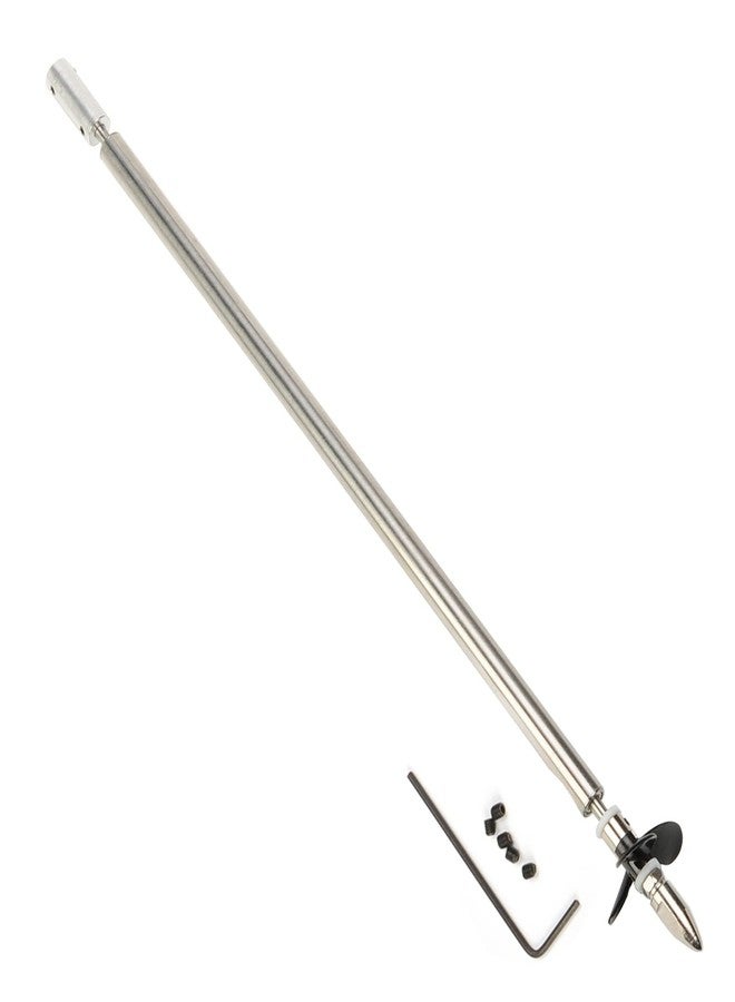 Fielect عمود القيادة Fielect مع المروحة والوصلات العالمية لقارب RC، عمود بطول 300 مم، غلاف بطول 250 مم، مروحة بقطر 36 مم، مناسب لعمود محرك بقطر 3.17 مم - Image 1