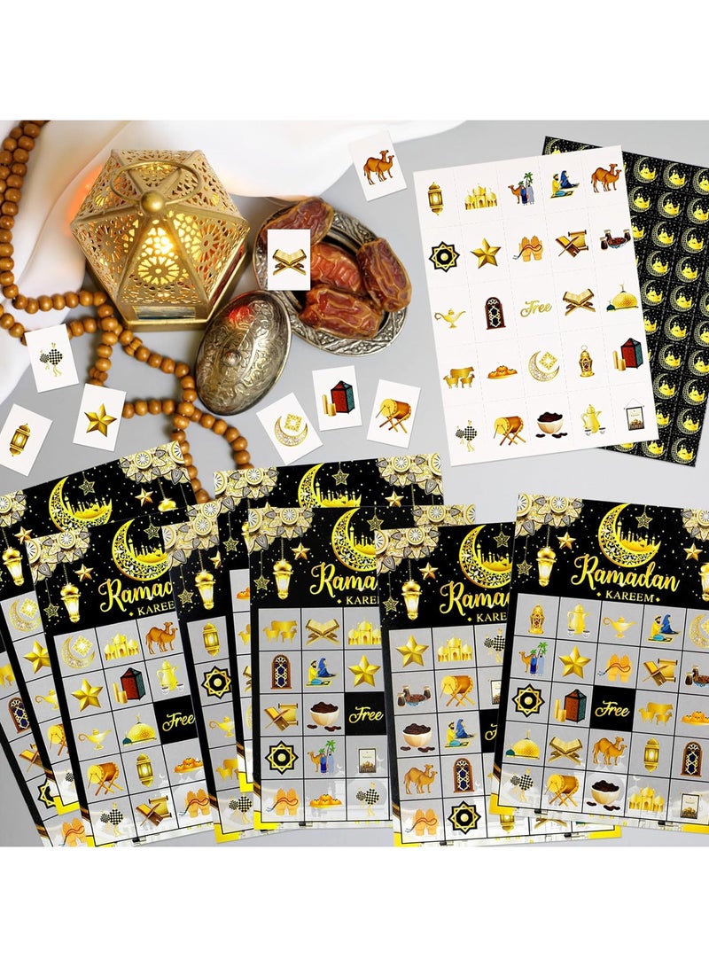 AUTOYSUR Ramadan Kareem Bingo Game Cards, Eid Mubarak Party Bingo Games for Kids, Ramadan Mubarak Party Decorations, Ramadan Mubarak Bingo Cards for 24 Players - Image 4