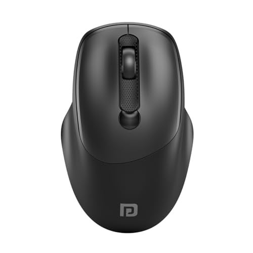 Portronics Toad 7 Wireless Mouse, Bluetooth 5.3V & 2.4 GHz Wireless, Adjust Sensitivity Upto 3200 DPI, Rechargeable Built in Battery(Black) - Image 1