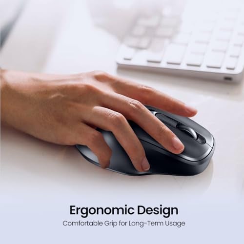Portronics Toad 7 Wireless Mouse, Bluetooth 5.3V & 2.4 GHz Wireless, Adjust Sensitivity Upto 3200 DPI, Rechargeable Built in Battery(Black) - Image 5