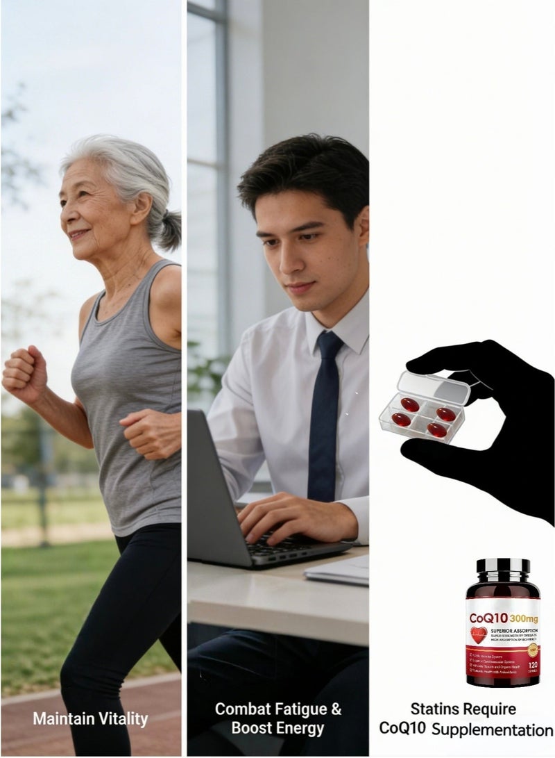 ZEBORA Coq10300Mgsoftgels With Pqq Bioperine Omega3 120 Servings Coenzyme Q10 Ubiquinone Supplement For Highabsorption Powerfulantioxidant Support Hearthealth Energyproduction - Image 2