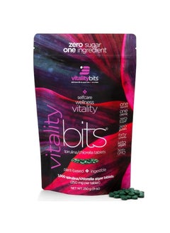 ENERGYBITS VITALITYbits Organic Blended Spirulina & Chlorella Algae Tablets, Superfood Pure Blue Green Algae, High Protein and Fiber, Chlorophyll Non-Irradiated, for Longevity and Wellness, Non GMO, 1000 Tablets  - Image 1