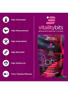 ENERGYBITS VITALITYbits Organic Blended Spirulina & Chlorella Algae Tablets, Superfood Pure Blue Green Algae, High Protein and Fiber, Chlorophyll Non-Irradiated, for Longevity and Wellness, Non GMO, 1000 Tablets  - Image 2