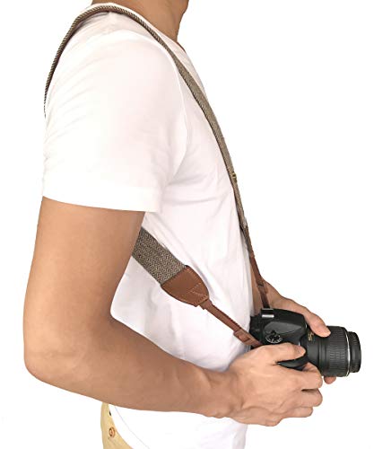 Alled Camera Neck Shoulder Belt Strap, Vintage Soft Camera Straps for Women/Men for All DSLR/Nikon/Canon/Sony/Olympus/Samsung/Pentax/Olympus - Image 5