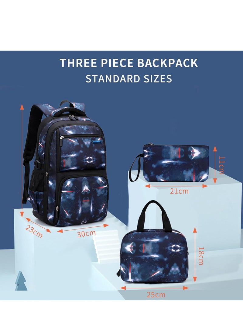 MIXDE Kids Backpack for Girls School Bookbag for Elementary 3 in 1 School Bag Sets with Lunch Tote Pencil Bag and Cartoon Sticker - Image 5