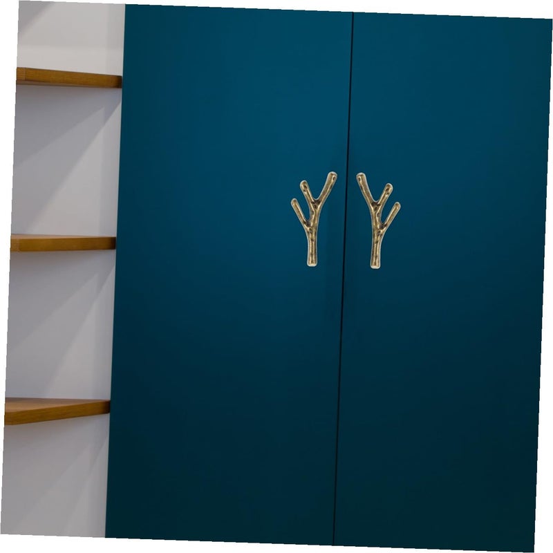 Branch Shaped Cabinet Knobs Pulls 4PCS Smooth Surface Easy Install Hardware - Image 5