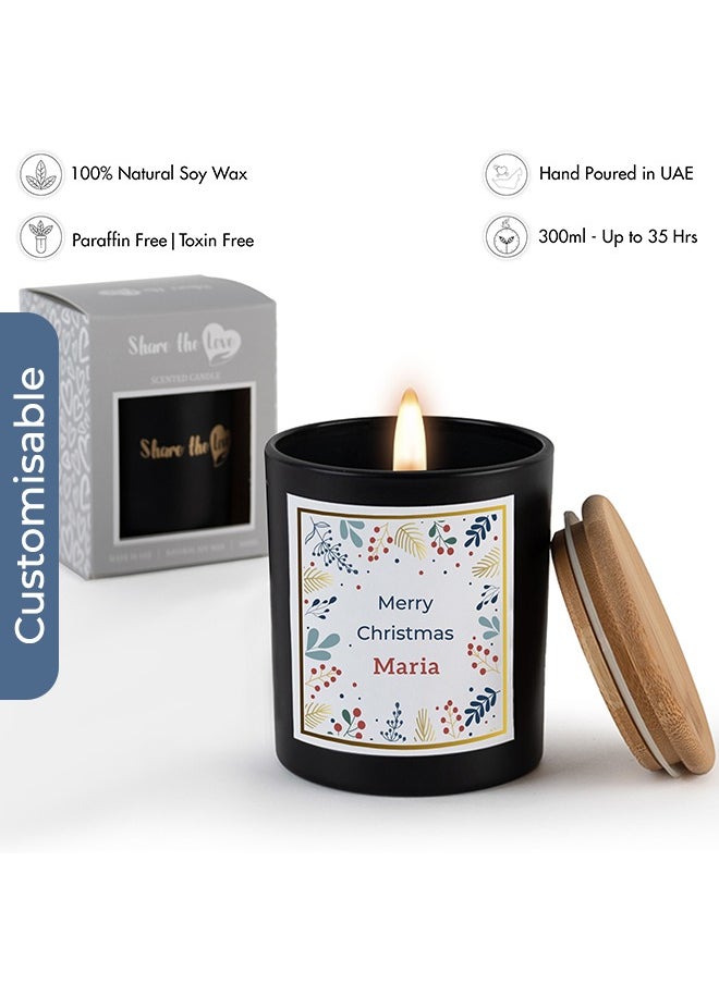 Share the Love Personalised Soy Scented Candle - Merry Christmas Edition  - Image 1