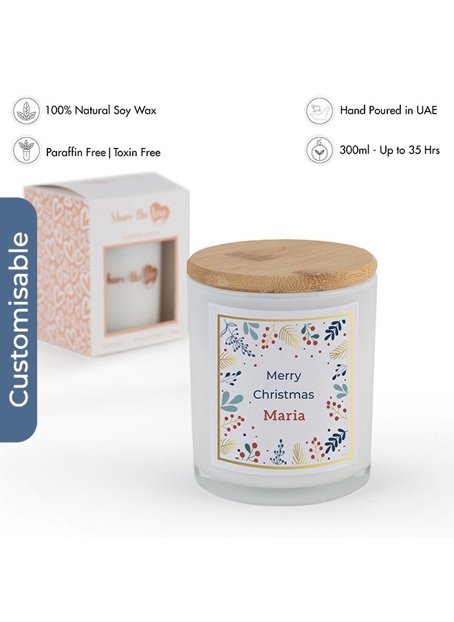 Share the Love Personalised Soy Scented Candle - Merry Christmas Edition  - Image 2