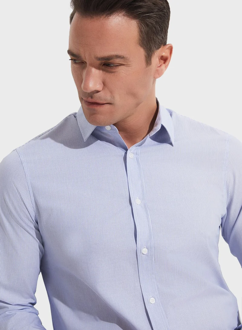 JUNE Striped Slim Fit Shirt