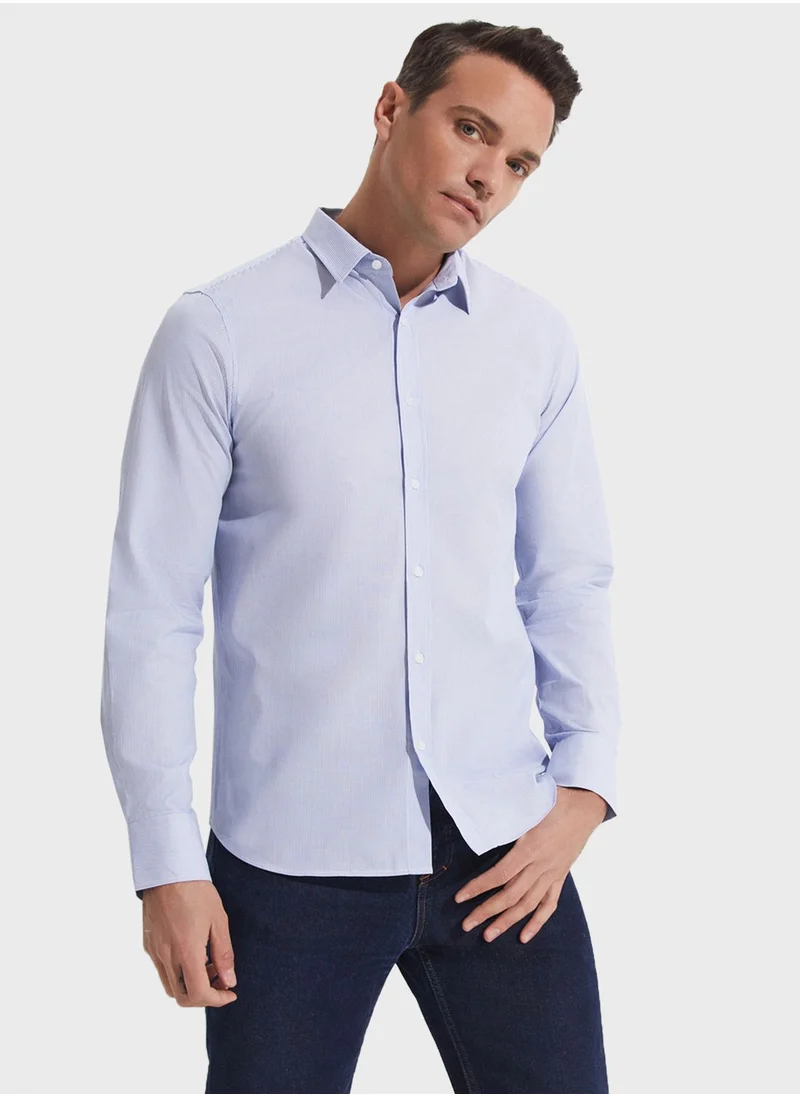 جون Striped Slim Fit Shirt