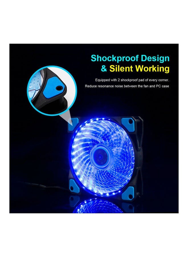 إسكدنيا مروحة تبريد بإضاءة LED أزرق - Image 3
