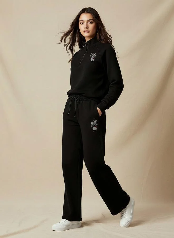 SP Characters Wide-Leg Cotton Pants with Pockets