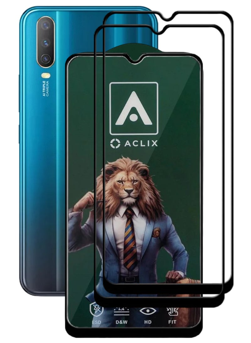 ACLIX 2 Pieces Antistatic ESD Dustproof Premium Quality High Definition Tempered Glass Screen Protector Designed For vivo Y17 - Image 1