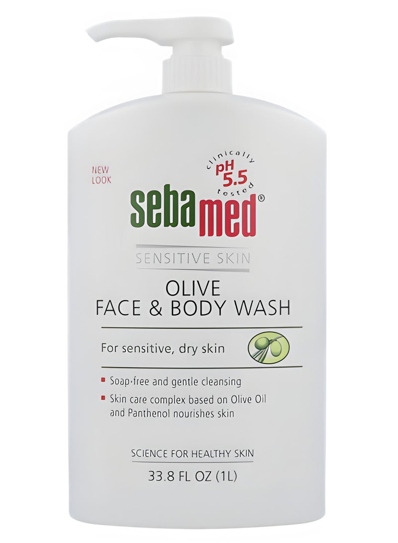 Sebamed غسول الوجه والجسم بزيت الزيتون للبشرة الحساسة والجافة 400 مل - Image 2