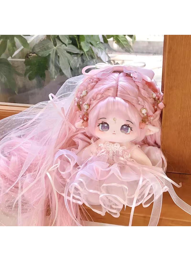 Cotton Doll Genuine Super Cute Plush Toy Doll 20cm With Skeleton Figure For Girl Friends Gift-Specifications:【skeleton】 Star Pendant Star Hairpin Comb Rubber Band Blush Sticker-Color:Gold Coax Rando - Image 5