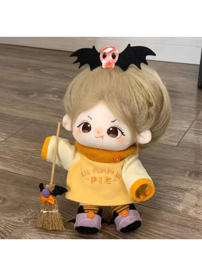Cotton Doll Genuine Super Cute Plush Toy Doll 20cm With Skeleton Figure For Girl Friends Gift-Specifications:【skeleton】 Star Pendant Star Hairpin Comb Rubber Band Blush Sticker-Color:Gold Coax Rando - Image 1