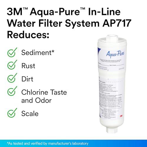 Aqua pure 3M Aqua-Pure AP717 In-Line Water Filter for Refrigerator, Ice Maker and Drinking Fountains, Inhibits Scale Build-Up, Removes Sediment, Chlorine Taste and Odor - Image 3