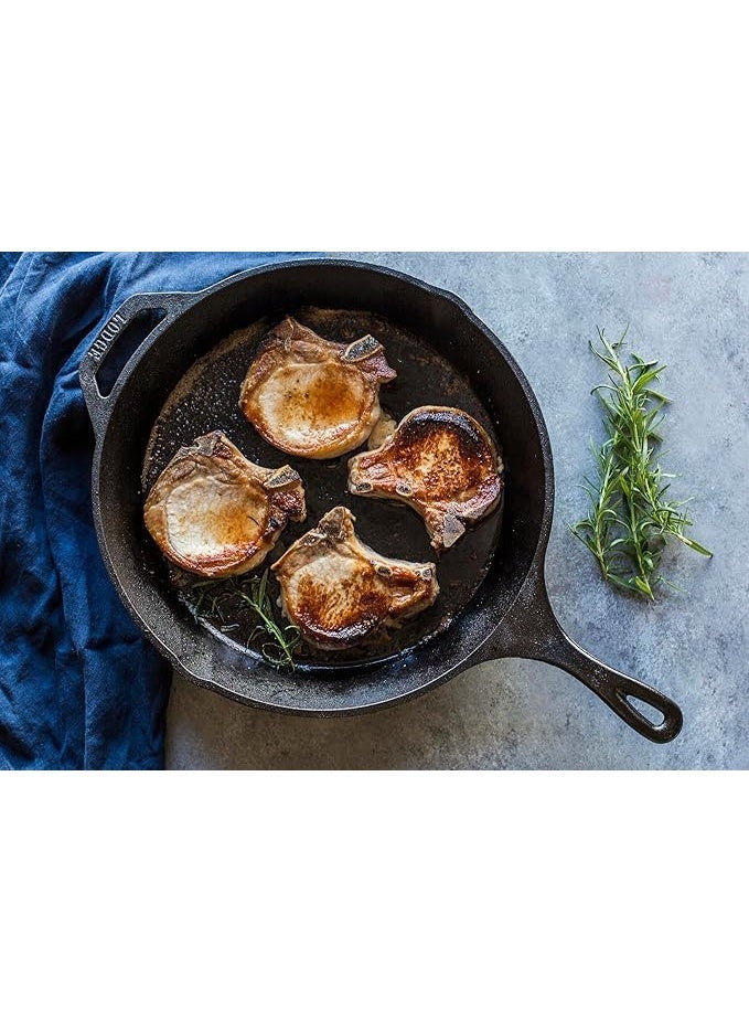 Lodge Pre-Seasoned Cast Iron Black Skillet - 12 Inch - Image 2