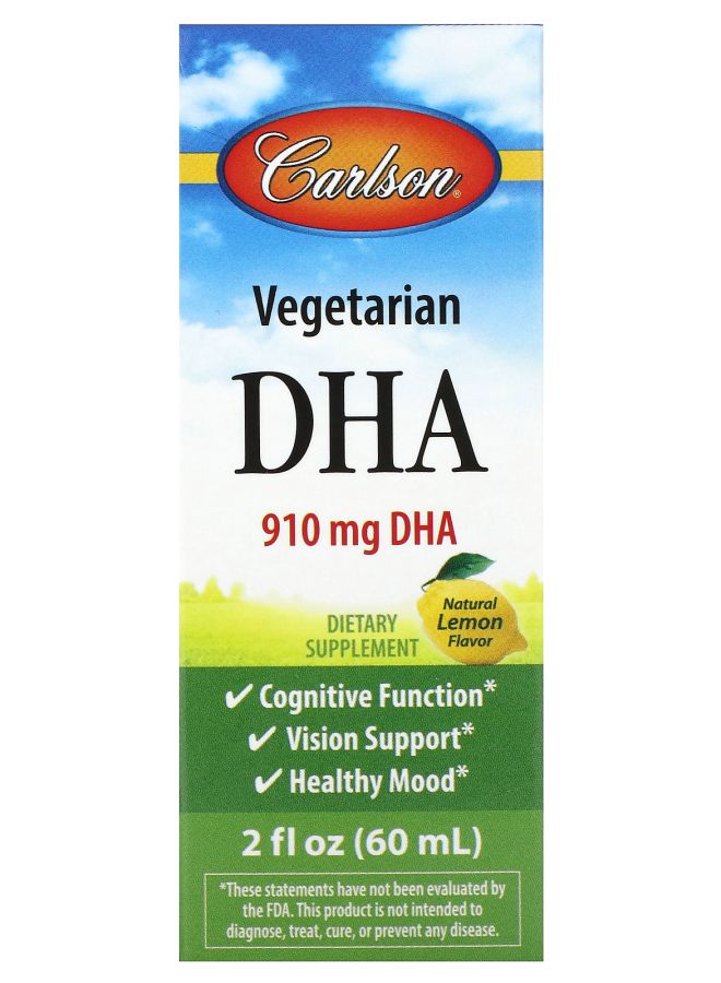 Vegetarian DHA Natural Lemon 910 mg  2 fl oz (60 ml)