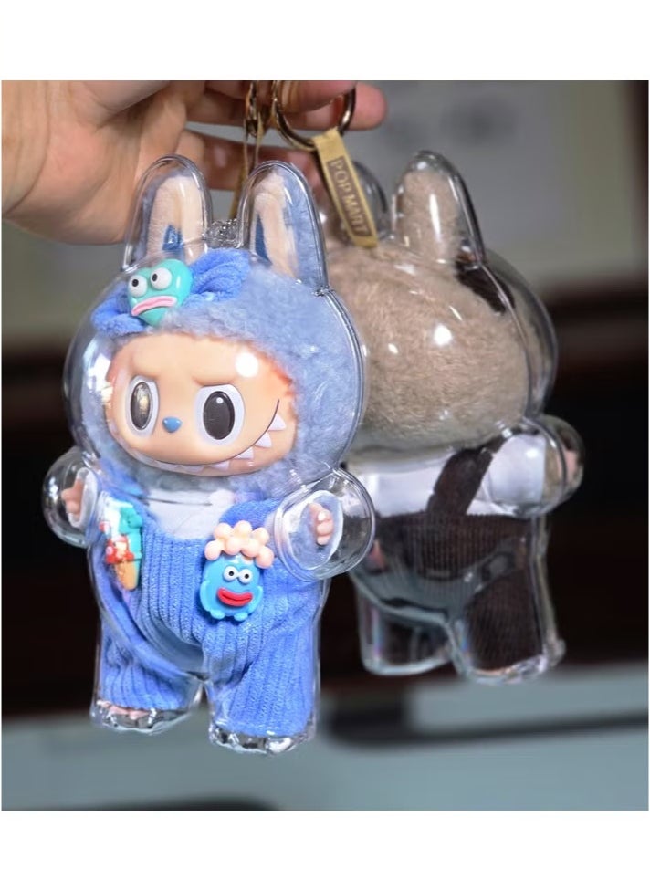 null - Doll Protective Case Labubu Dust Protective Case Suitable for 1.0 and 3. Series-Clear (Doll Not Include - Image 1