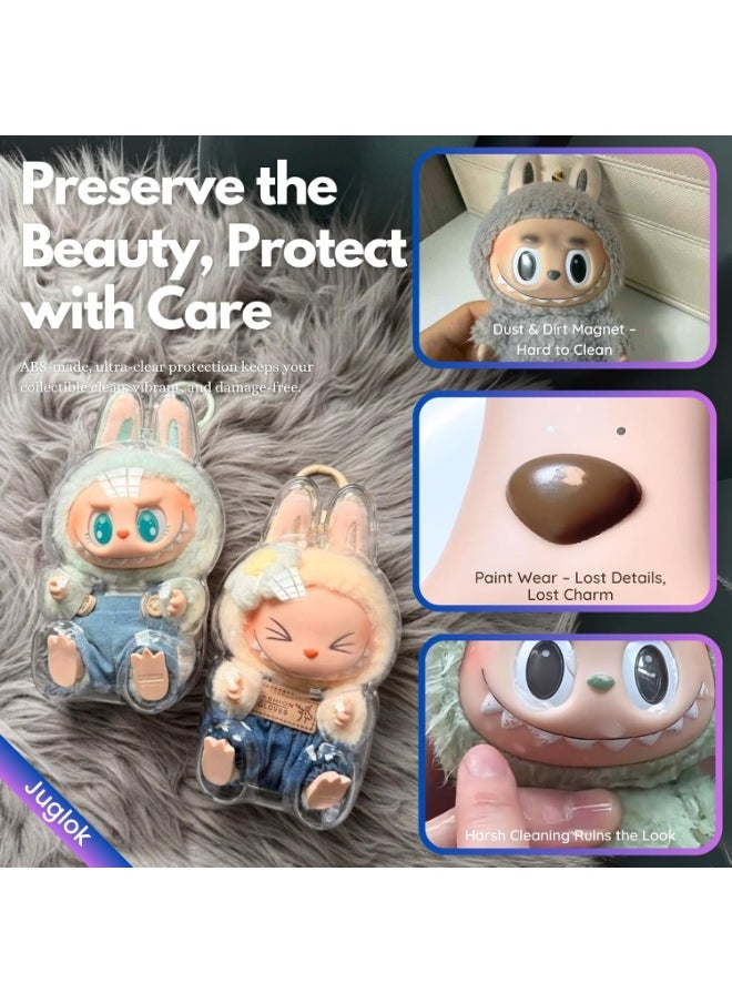 null - Doll Protective Case Labubu Dust Protective Case Suitable for 1.0 and 3. Series-Clear (Doll Not Include - Image 1