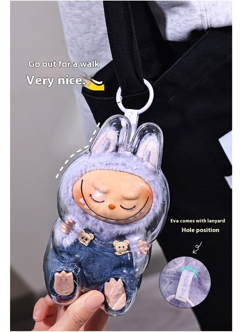 null - Doll Protective Case Labubu Dust Protective Case Suitable for 1.0 and 3. Series-Clear (Doll Not Include - Image 1
