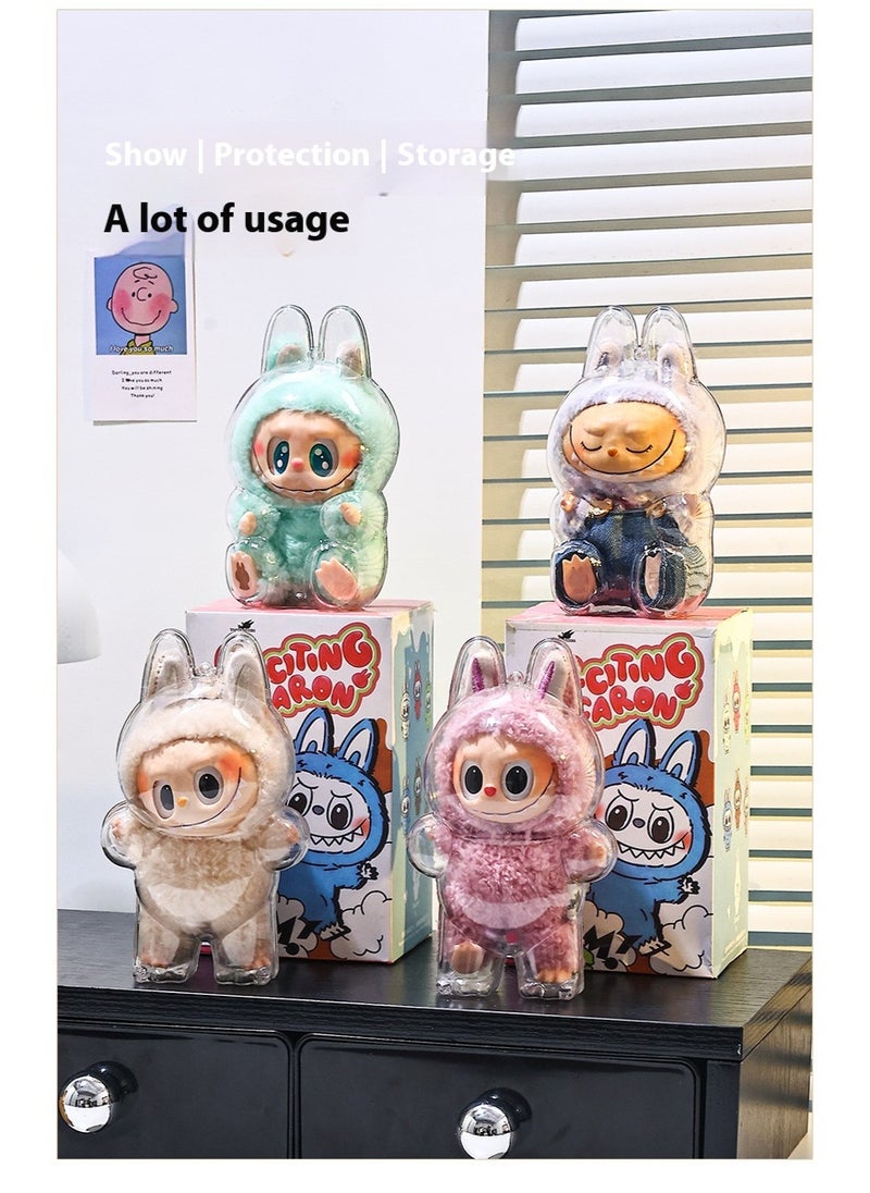 null - Doll Protective Case Labubu Dust Protective Case Suitable for 1.0 and 3. Series-Clear (Doll Not Include - Image 1