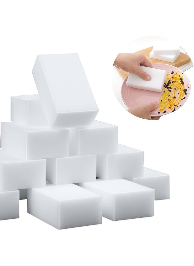 Generic 10 Pack Magic Sponge Eraser Extra Thick And Long Lasting Melamine Cleaning Sponges In Bulk  Multi Surface Power Scrubber Foam Cleaning Pads  Bathtub, Floor, Baseboard, Bathroom, Wall Cleaner  - Image 1