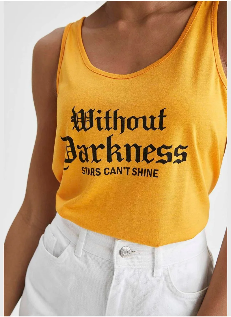 DeFacto Regular Fit Text Printed Vest