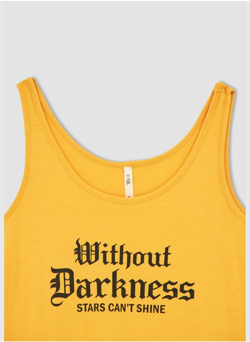 DeFacto Regular Fit Text Printed Vest
