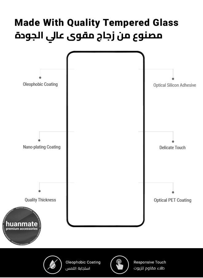 huanmate - 2 Pieces Samsung Galaxy S23 FE Screen Protector – Premium Edge to Edge Tempered Glass, High Transparency, Delicate Touch, Anti-Explosion, Smooth Arc Edges, Easy Installation - Image 1