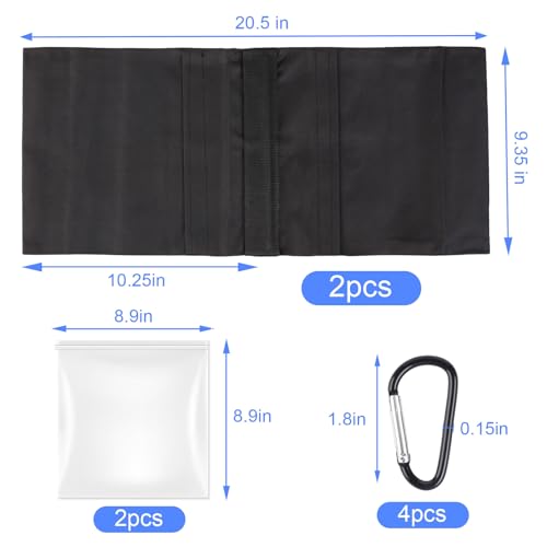 Rindion 2 Pack Sand Bags, Black Sand Bags for Weight, Heavy Duty Sandbags for Umbrella Base, Photography Video Equipment, Light Tripod, Fishing Chair, Sports, Backdrop Stand, Camping, Tent - Image 2