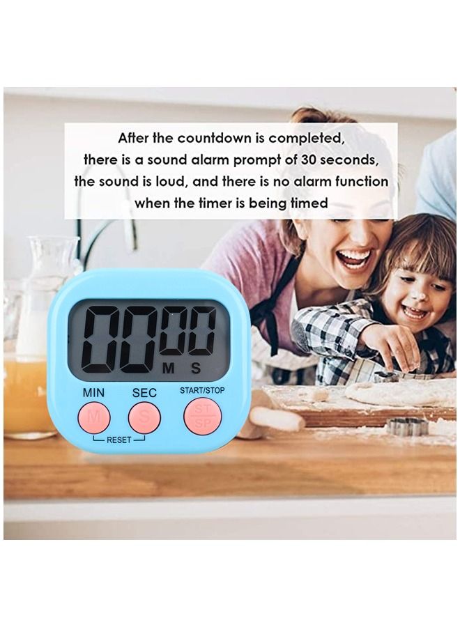 Umiwin LCD Digital Kitchen Countdown Magnetic Timer Blue - Image 2