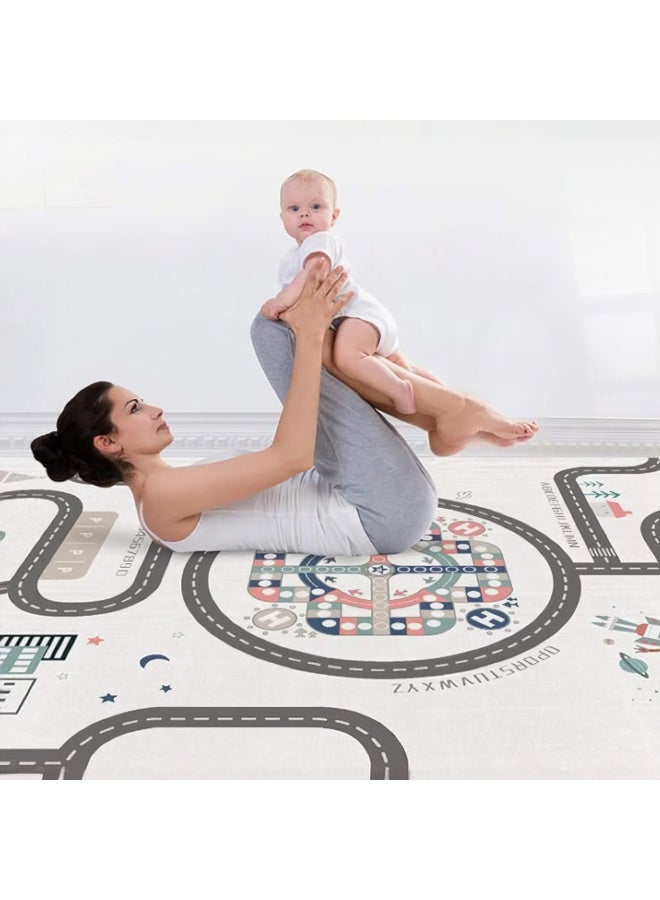 MiniMe Road Track Play Mat | 9–12 Months | Multi-Color | PVC & EVA Foam | Printed Road & City Map & Cushioned Non-Slip Surface & Portable & Easy To Clean & Ideal For Interactive Play & Learning - Image 3