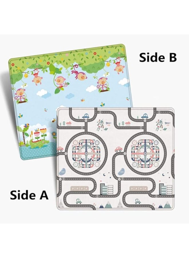 MiniMe Road Track Play Mat | 9–12 Months | Multi-Color | PVC & EVA Foam | Printed Road & City Map & Cushioned Non-Slip Surface & Portable & Easy To Clean & Ideal For Interactive Play & Learning - Image 1